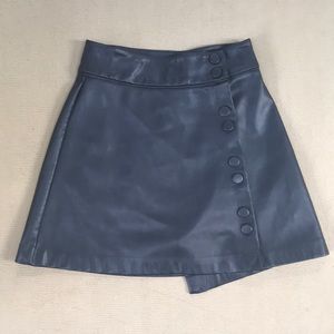 Zara Trafaluc Leather Wrap Skirt
